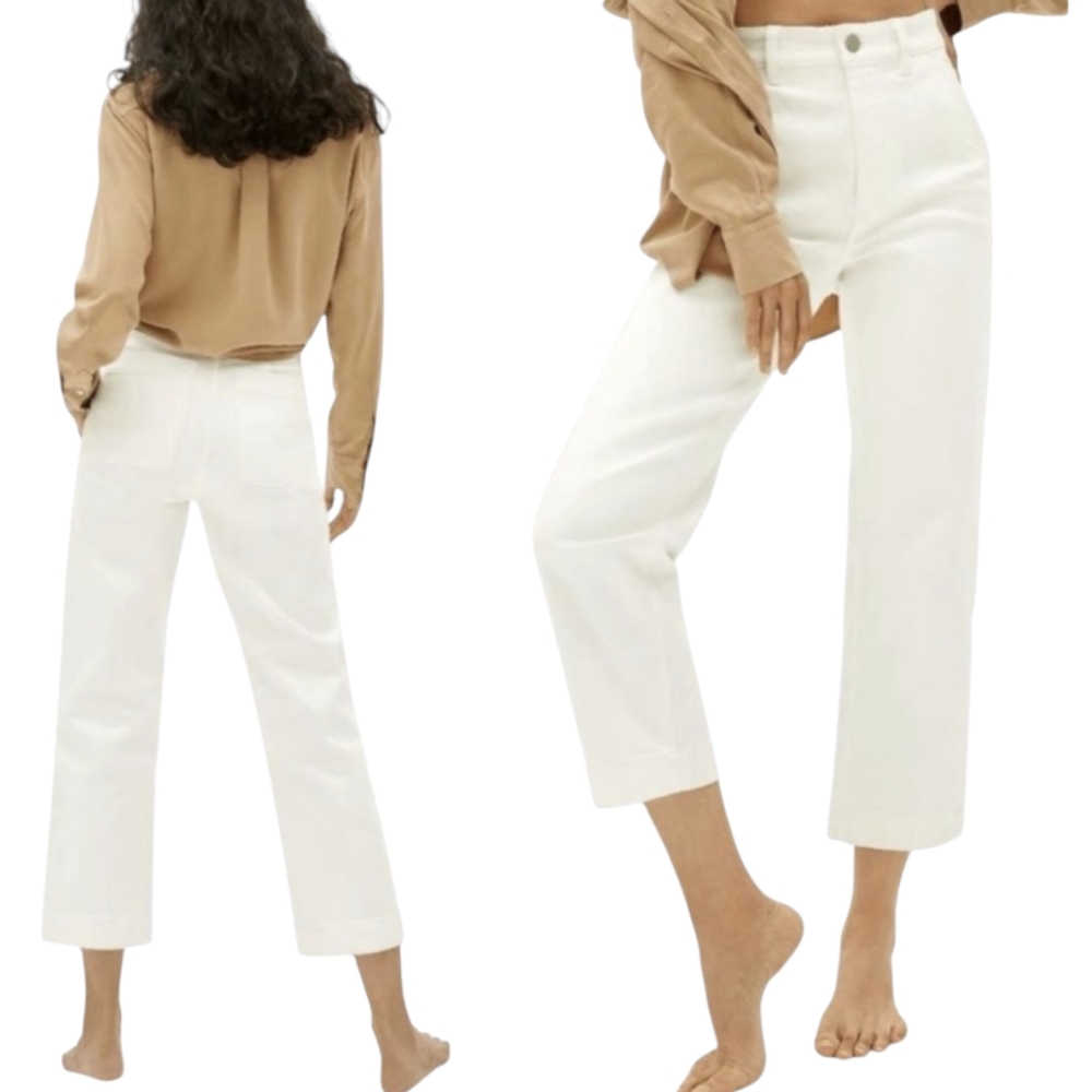 EVERLANE Cropped Classic Straight Leg Pant Sandstone Size 00